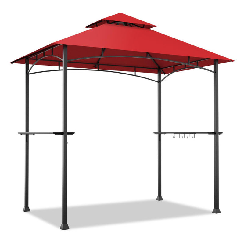 8 X 5 Feet Outdoor Double-Tiered Barbecue Grill Gazebo Canopy Tent BBQ