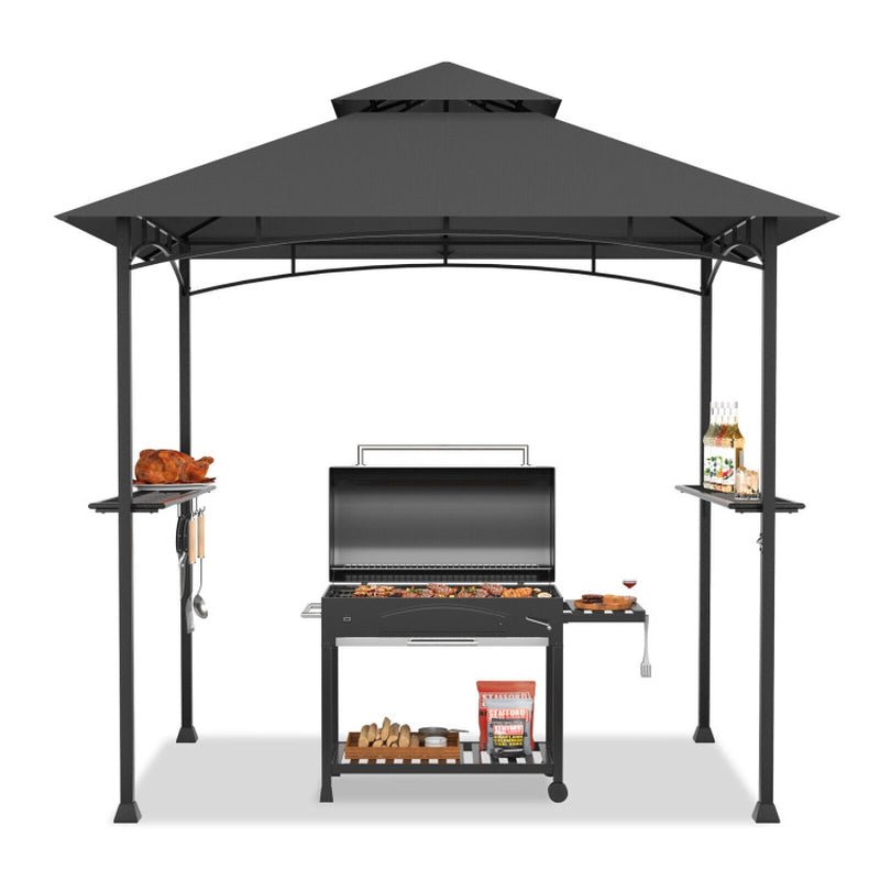 8 X 5 Feet Outdoor Double-Tiered Barbecue Grill Gazebo Canopy Tent BBQ